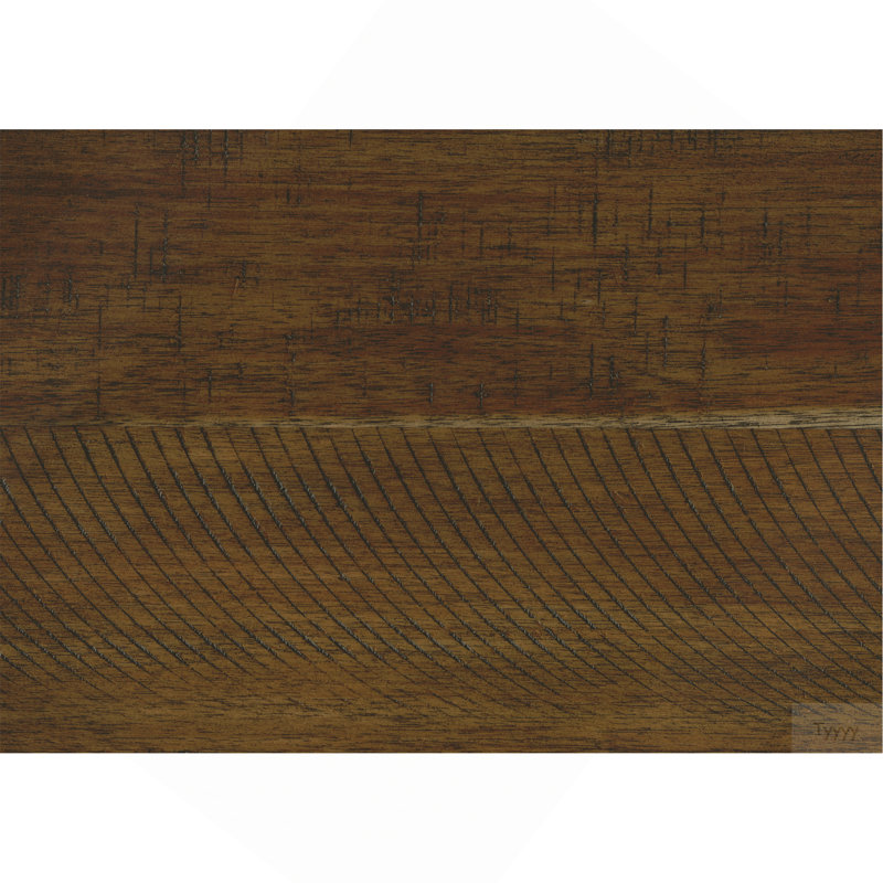 Brown Finish Dining Set Rectangular Table Bench Side Chairs Beige Upholstered Seat Transitional Kitchen Dining Furniture
