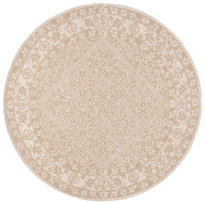 Dip Dye Hand Tufted Wool/Cotton Oriental Rug in Beige/Ivory