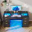 Computer Desk with Built-In Electrical Outlet-1977292034