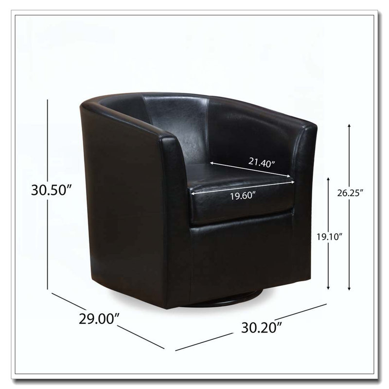 Fauteuil d'appoint pivotant, Noir