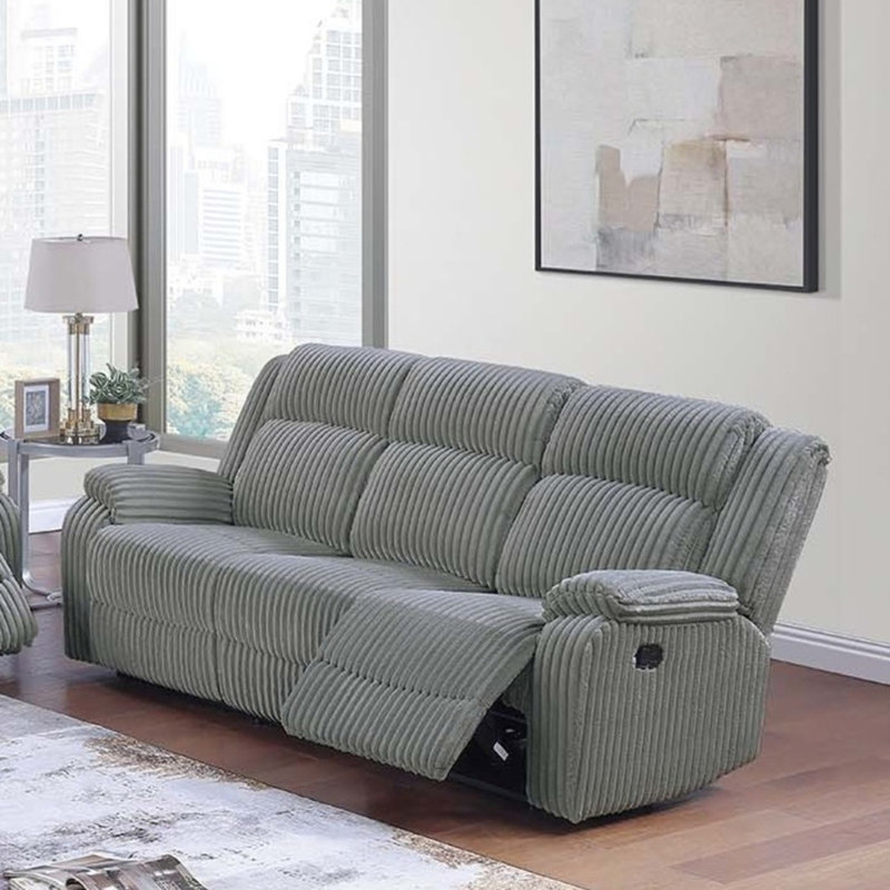 Causeuse en velours côtelé 1pc, Fumée