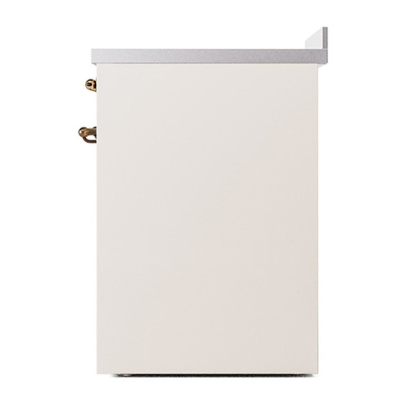 Cuisinière à induction 30 pouces avec 4 éléments à induction (porte pleine) ILVE Nostalgie II Series, Blanc antique / bronze