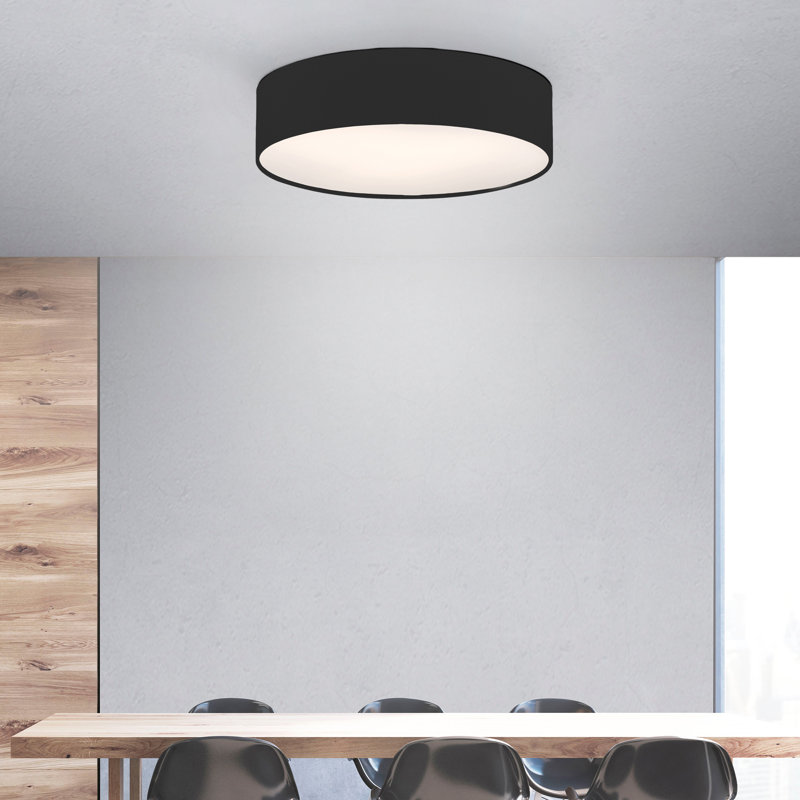 Parvin Flush Mount, Black, 13cm H x 59 cm W x 13cm D