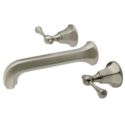 Kingston Brass Metropolitan Two-Handle 3-Hole Wall Mount Bathroom Faucet