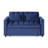 Yasirah 55" Wide Contemporary Solid Color Velvet Tufted Back Twin Sofa Beds with Pocket Storage-93022674