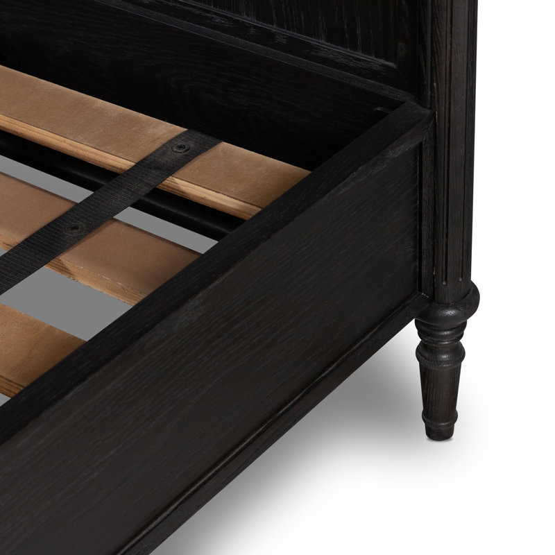 Toulouse Bed, Distressed Black, Queen