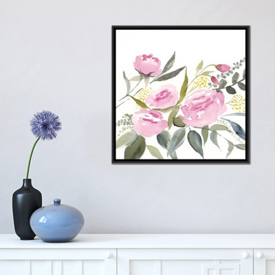 « rosebud aquarelle i », impression sur toile