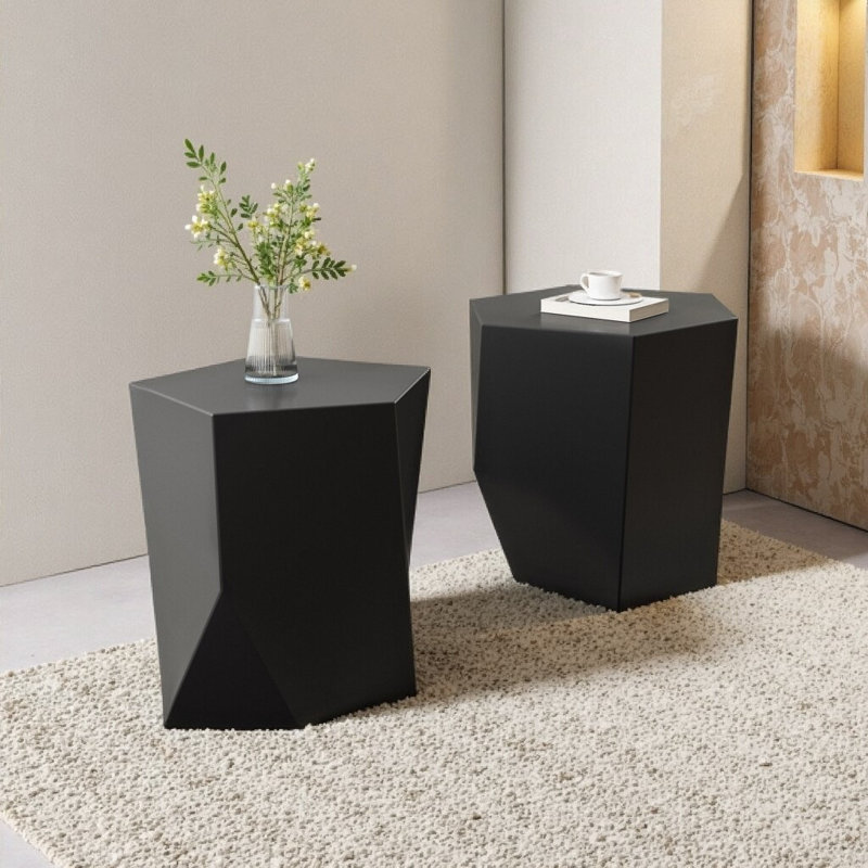 ENSEMBLE DE TABLE À CAFÉ MODERNE MGO, Noir