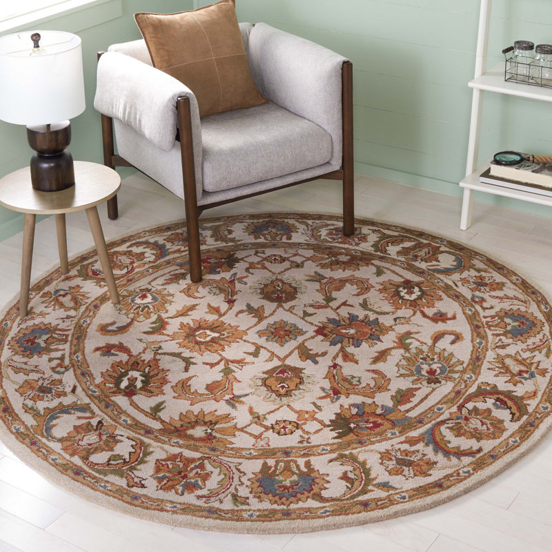 Carnasheeran Hand Tufted Wool Oriental Rug, Round 6'