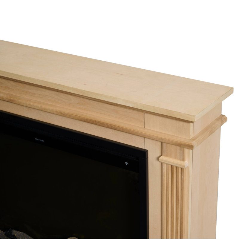 Fireplug Pro 33 Inch Smart Electric Fireplace with Encase Surround Mantel, Unfinished