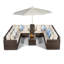 Yancey 5 Seater Rattan Corner Sofa Set