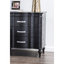 Glam élégant et moderne noir table de chevet 1pc