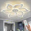 Ventilateurs de plafond à fleur avec lumières et télécommande, ventilateur de plafond encastré moderne à profil bas de 33,5 pouces, luminaire à DEL à intensité variable,-566361190-552806626