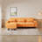 Drossart The 84.6-inch teddy fleece creative sofa can be assembled into a two-seater sofa plus a single couch with three waist pillows to perfectly stretch your waist for small apartment bedroom Spaces-1167072452