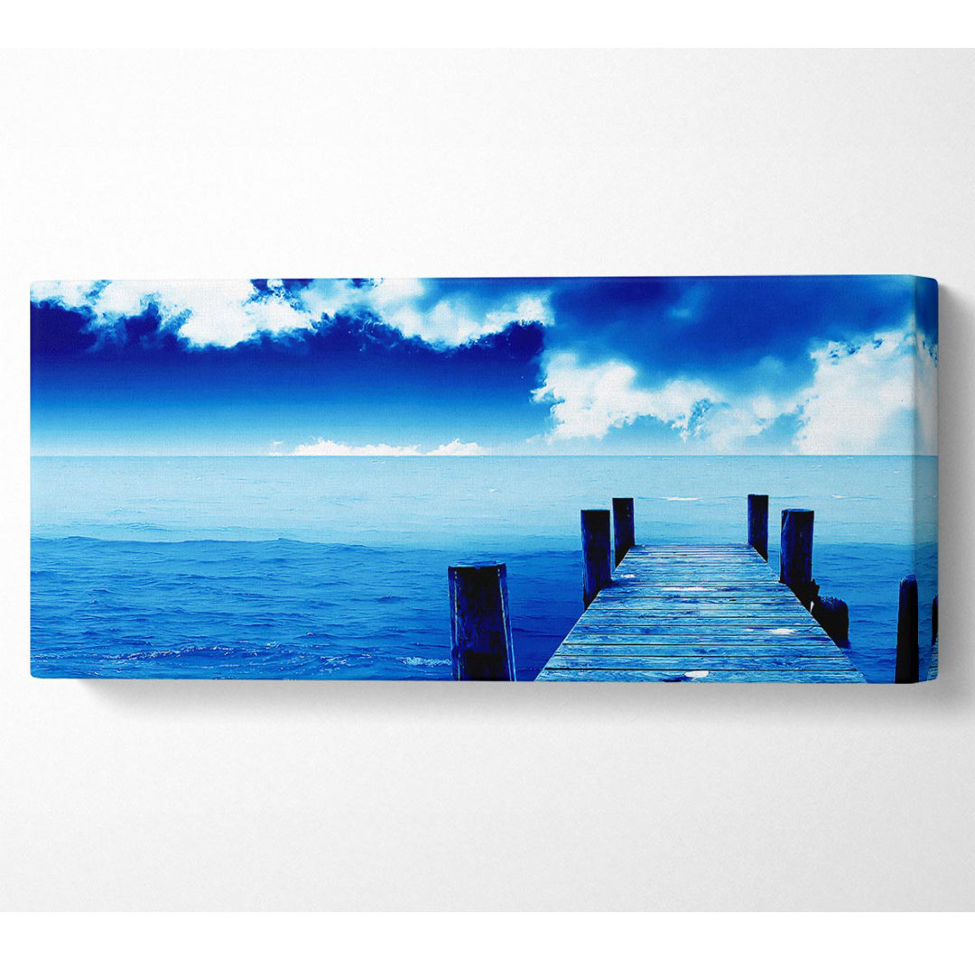 Boardwalk Ocean Blues Panoramaleinwand