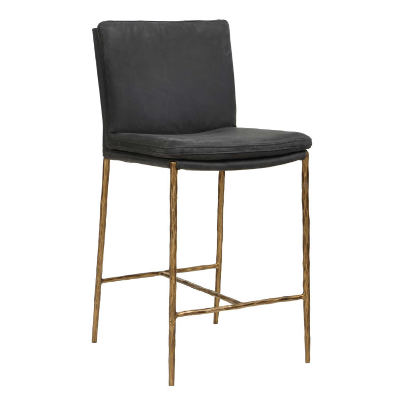 Uttermost Ascend Charcoal Counter Stool