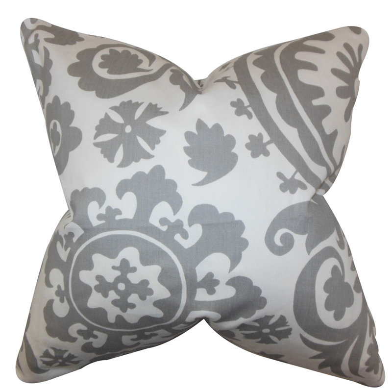Square Pillow Cover & Insert, Light  Gray