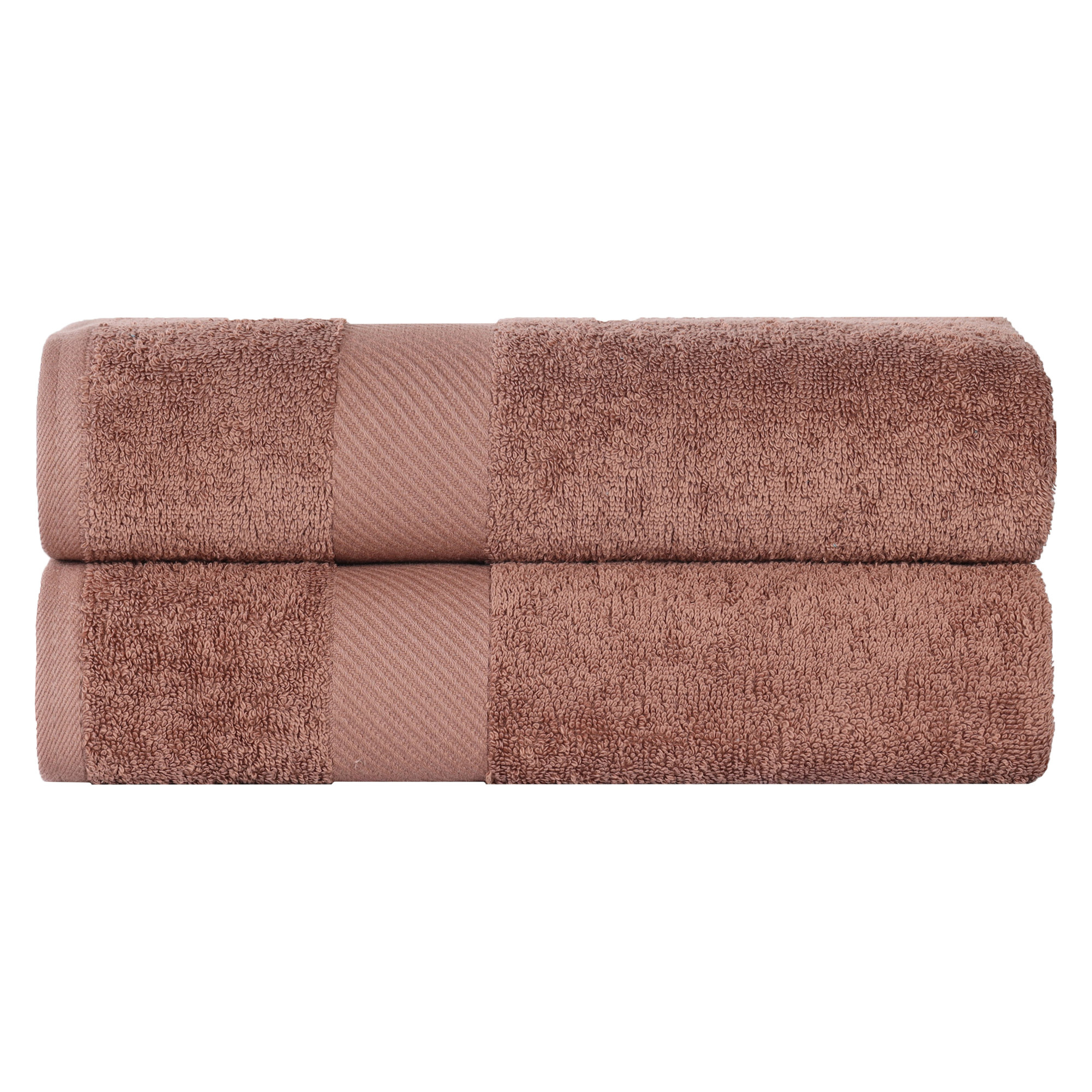 Certified Egyptian Cotton Medium Weight Solid Luxury 2 Piece Bath Sheet Set, Sedona