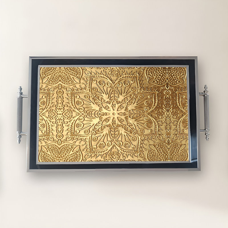 Elegant Glass Tray, 19.7 x 11.4 x 1.4 inches | 100% Durable Glass Construction | Easy to Clean with Damp Cloth | Ideal for Serving, Decorative Display, and Organizing | Stylish Addition to Home Décor