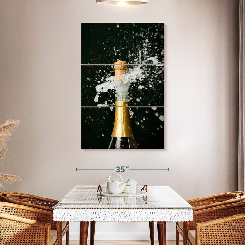 Yarlin Champagne Bottle, 50" H x 32" W