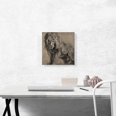 «Lion 1613» par Peter Paul Rubens, reproduction d'art sur toile tendue