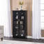 Window Pane Media Cabinet  Black-70850155