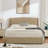 Braya Upholstered Platform Storage Bed With 4 Drawers,Light Brown,Queen-123040027-123040030