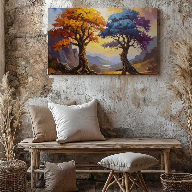 Art mural sur toile Duality Tree Canvassurreal, H 20 po x l 20 po
