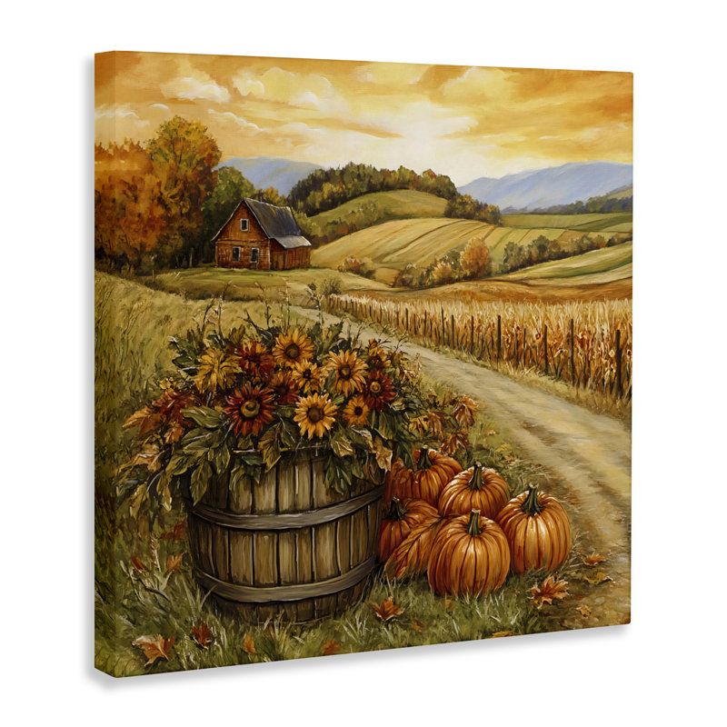 «Pumpkin Farm & Sunflowers», conception par Creative Studio, H 17 po x l 17 po