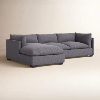 Canapé modulaire à méridienne rembourré 2 pièces 131 po Zuri