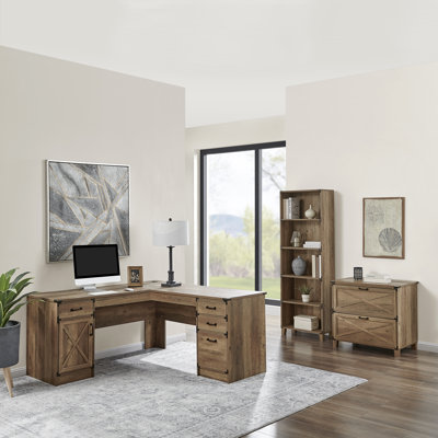 Nguyen Executive Desk Office Set with Bookcase