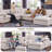 6 - Piece Modular Oversized Reversible Corner Sectional Sofa Cloud Couch-140416317