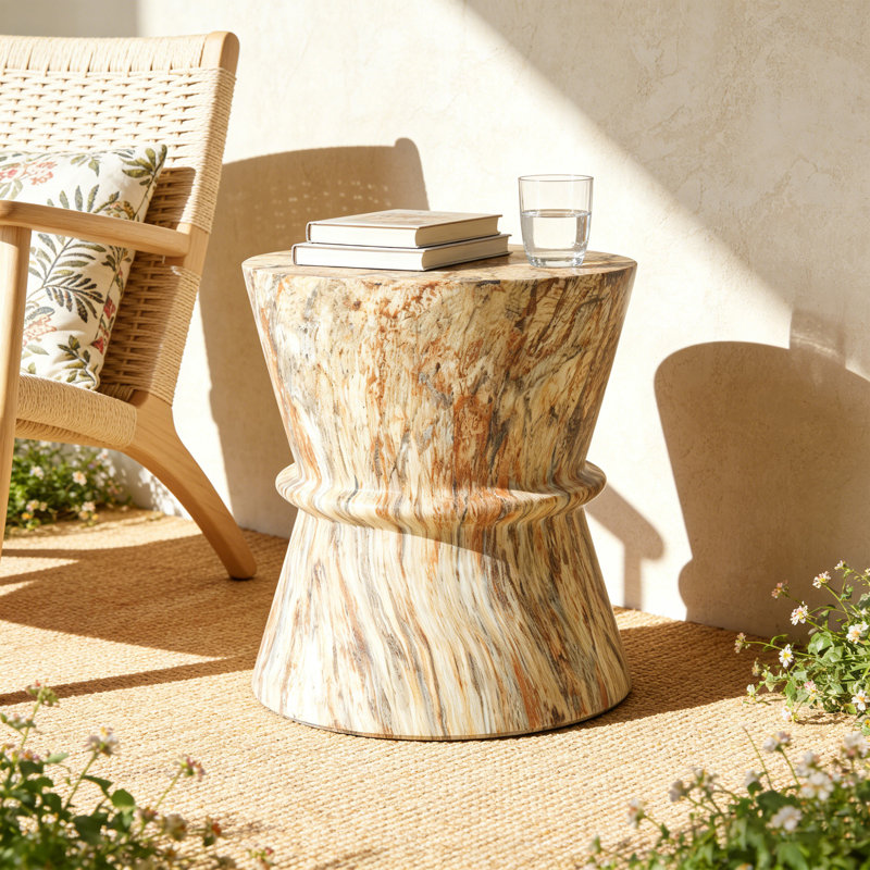 Tables portatives de patio, accent moderne de sablier de Mgo pour la maison