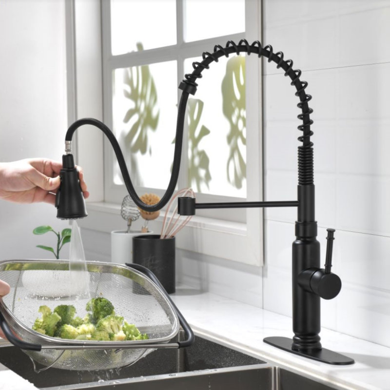 Touch Kitchen Faucet With Pull Down Sprayer, Matte Black
