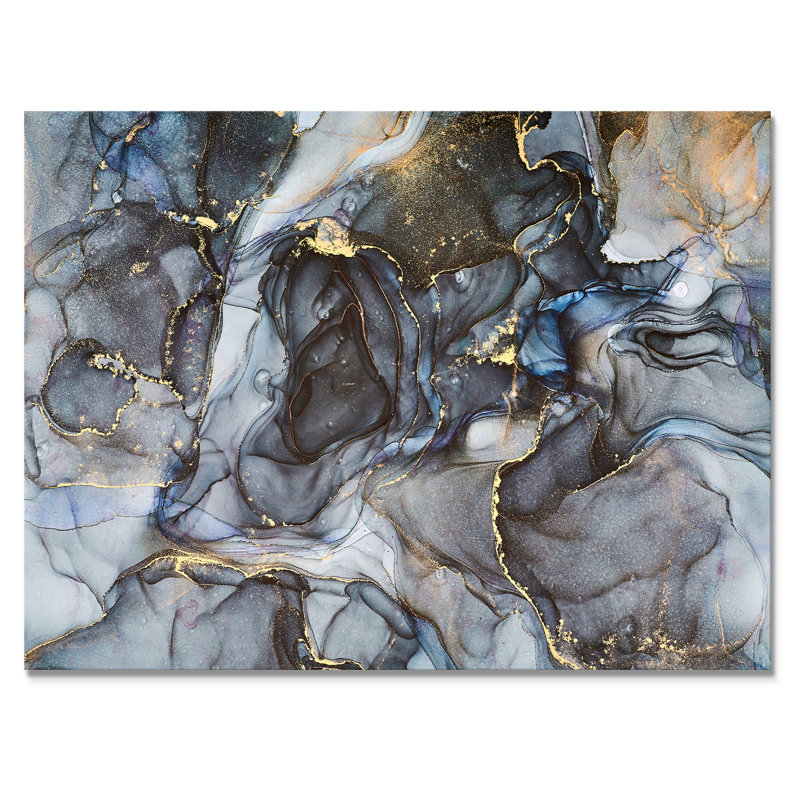 Art or noir infusé noir II - reproduction sur toile, H 30 po x l 40 po, Toile tendue