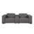 Luxurious Console Loveseat Power Reclining In Genuine Leather With Power Headrests-1767544179
