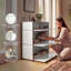 Buffet modulaire en métal, armoire de rangement décorative moderne-122655248
