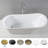 FerdY Langkawi 67" Acrylic Freestanding Bathtub, White Modern Stand Alone Soaking Bathtub, cUPC Certified, Minimalist Linear Design Overflow and Matte Black Drain Included, Easy to Install-123433030