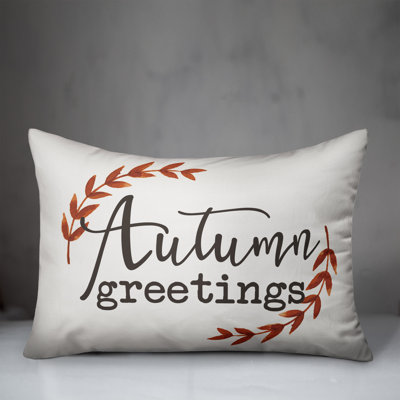 Viens Autumn Greetings Lumbar Pillow