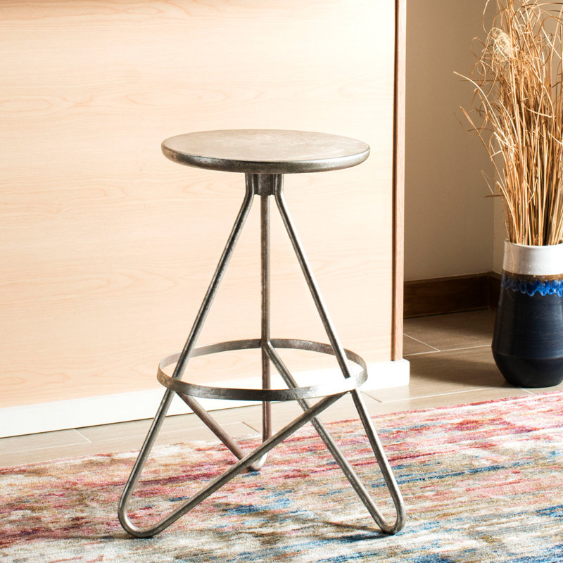 Tabouret de bar et de comptoir Galaxy, Feuille d'argent, Tabouret de comptoir (siège d’une hauteur de 24
