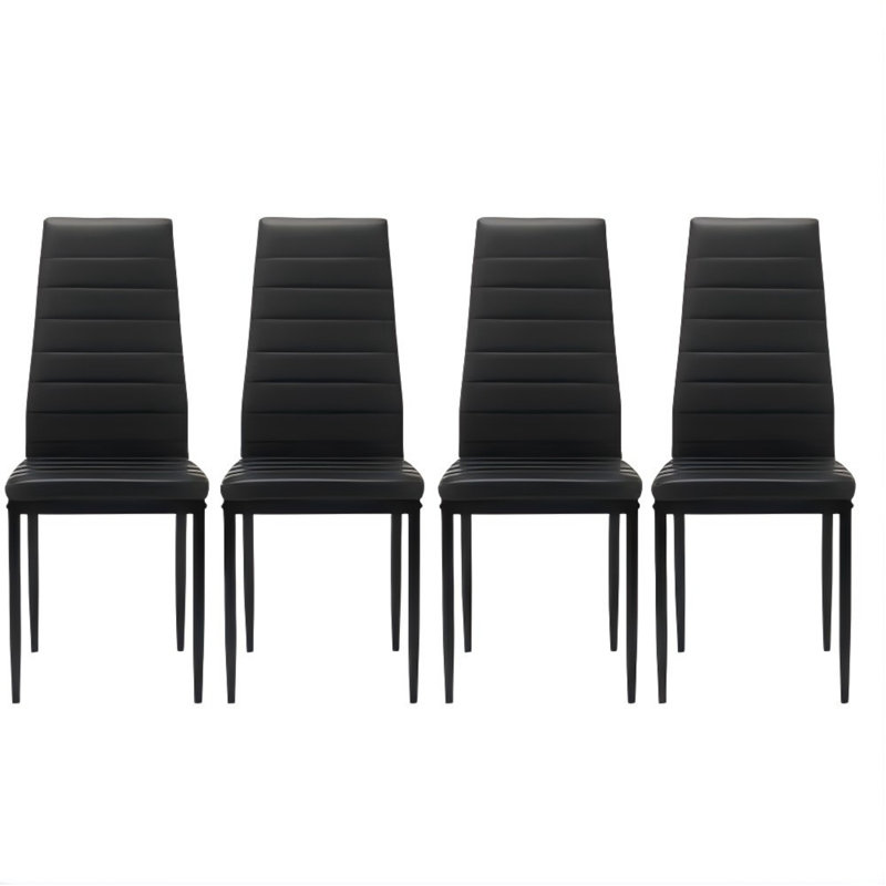 Ensemble de chaises de salle à manger de style moderne pour 4 personnes en similicuir confortable