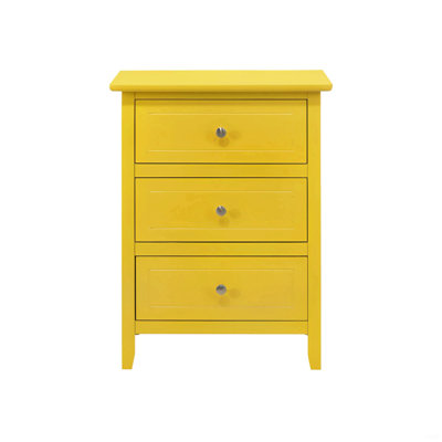 Table de chevet transitionnelle en cerisier pour chambre à coucher