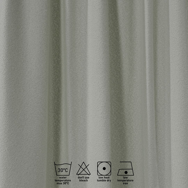 Extra Long & Extra Wide Polyester Decorative Curtain Single Panel, 52" W x 120" L, Light Green