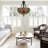 5-light Dimmable Vintage Tiffany Stained Glass Chandelier