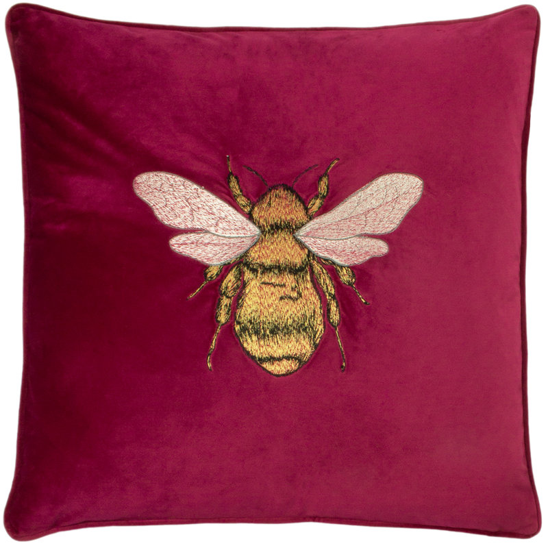 Saville Square Cushion, Fuschia, Pillow Cover Only - No Insert