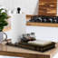 Metal and Wood Freestanding Paper Towel Holder