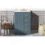 Meuble-lavabo 24 po avec lavabo intégré en céramique, meuble-lavabo simple avec 1 porte et 3 tiroirs pour salle de bain petite et moyenne, bleu-349042834