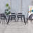 L-Shaped Glass Top Metal Base Credenza Desk