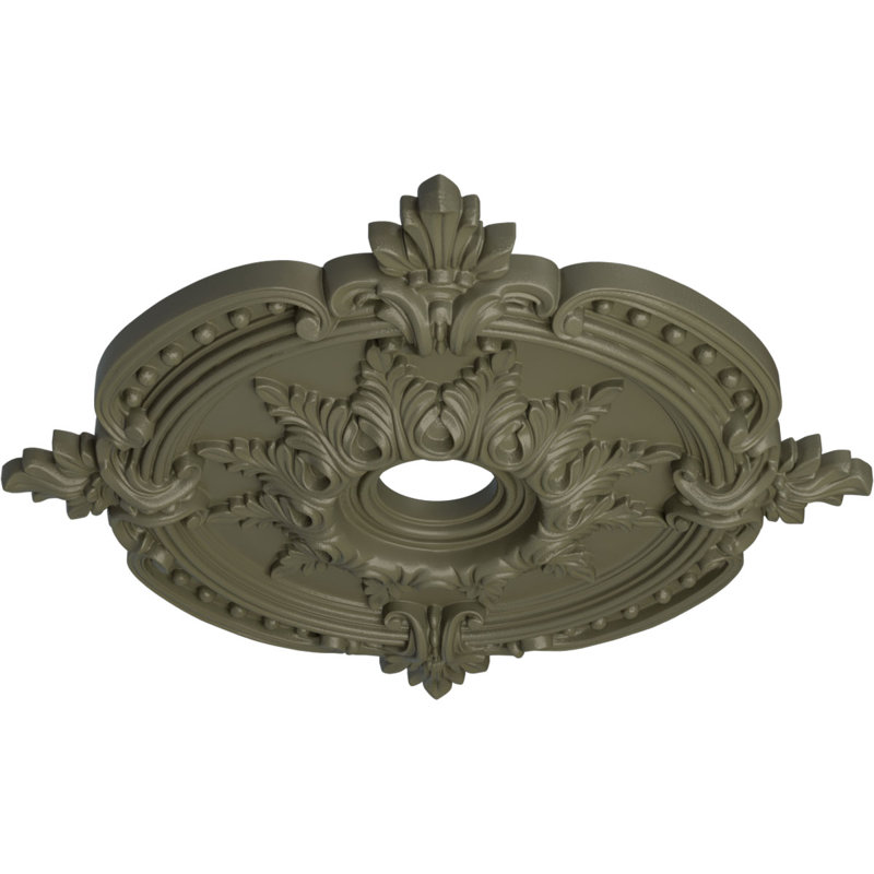 28 po 3/8 po x P 3 3/4 po x P 1 5/8 po médaillon classique de plafond (convient aux auvents jusqu'à 6 1/2 po), Pierre Spartan