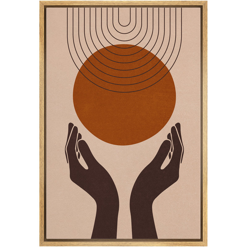 Portrait d'une femme noire afro-américaine élégante Mid-Century, Cadre flottant naturel, 36" H x 24" W x 1.5" D